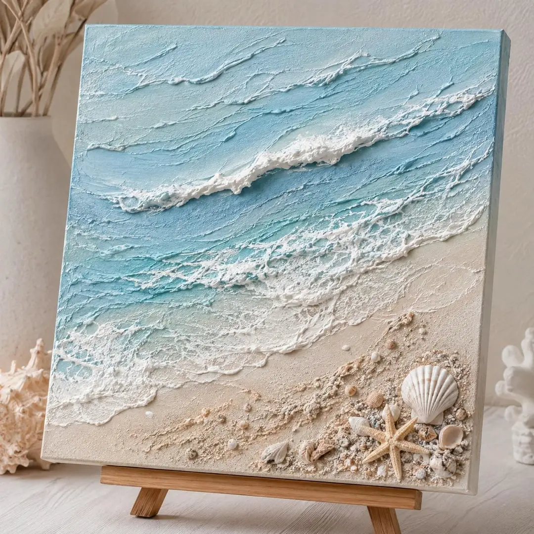 Beach Texture Art on Canvas