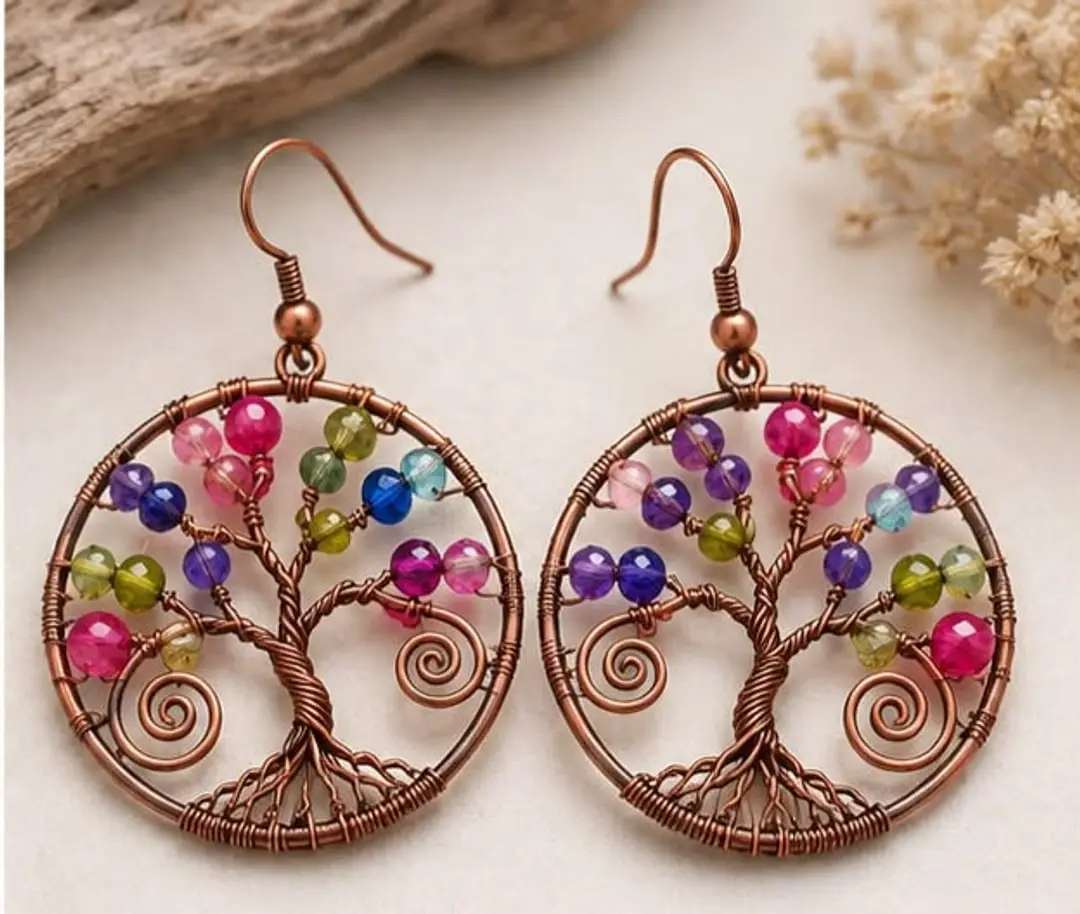 Tree of Life Wire Earrings